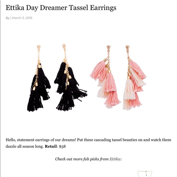 Ettika Day Dreamer Tassel Earrings - Picture 3 of 3